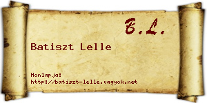 Batiszt Lelle névjegykártya